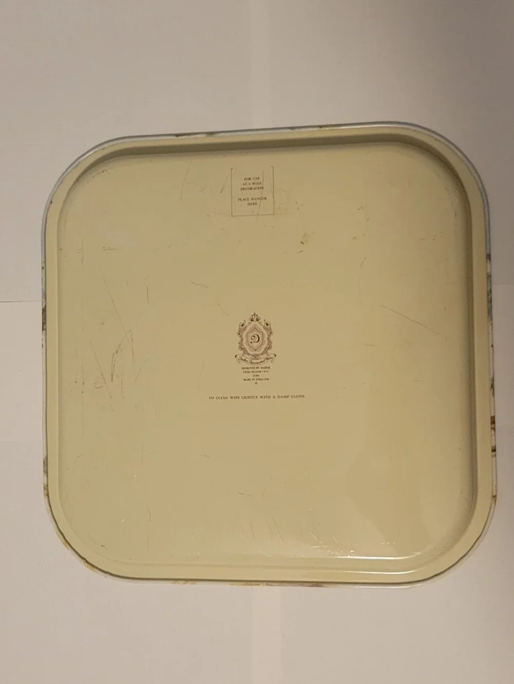 Parisian Café Metal Serving Tray in Red and Brown